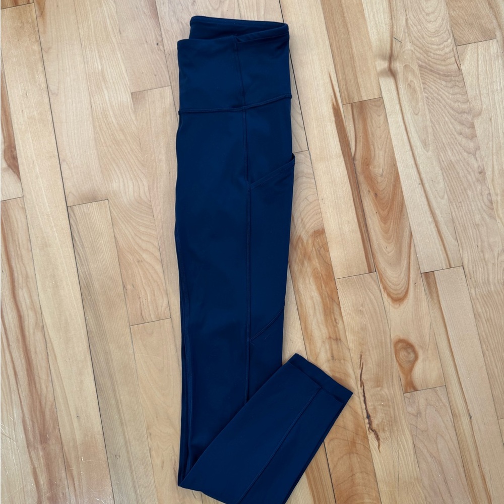 Lululemon fast and free Navy Blue High-Waisted Leggings